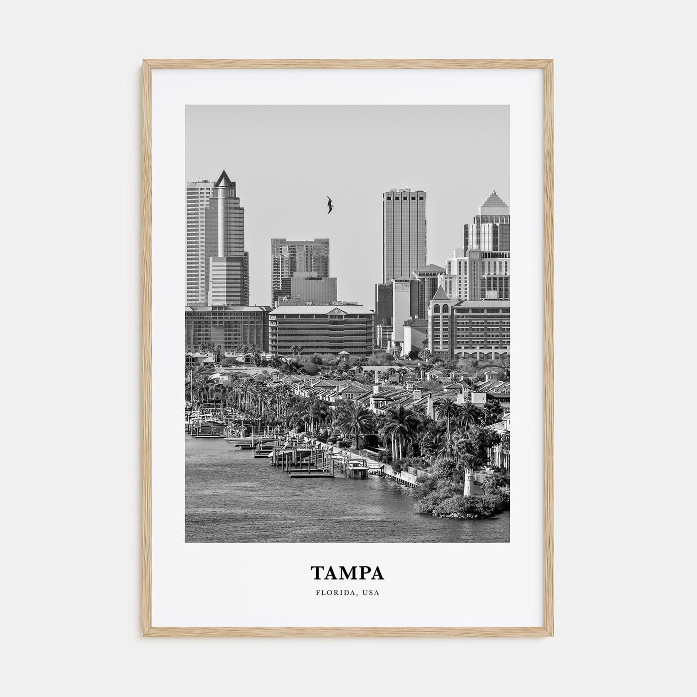 Tampa Portrait B&W No 4 Poster