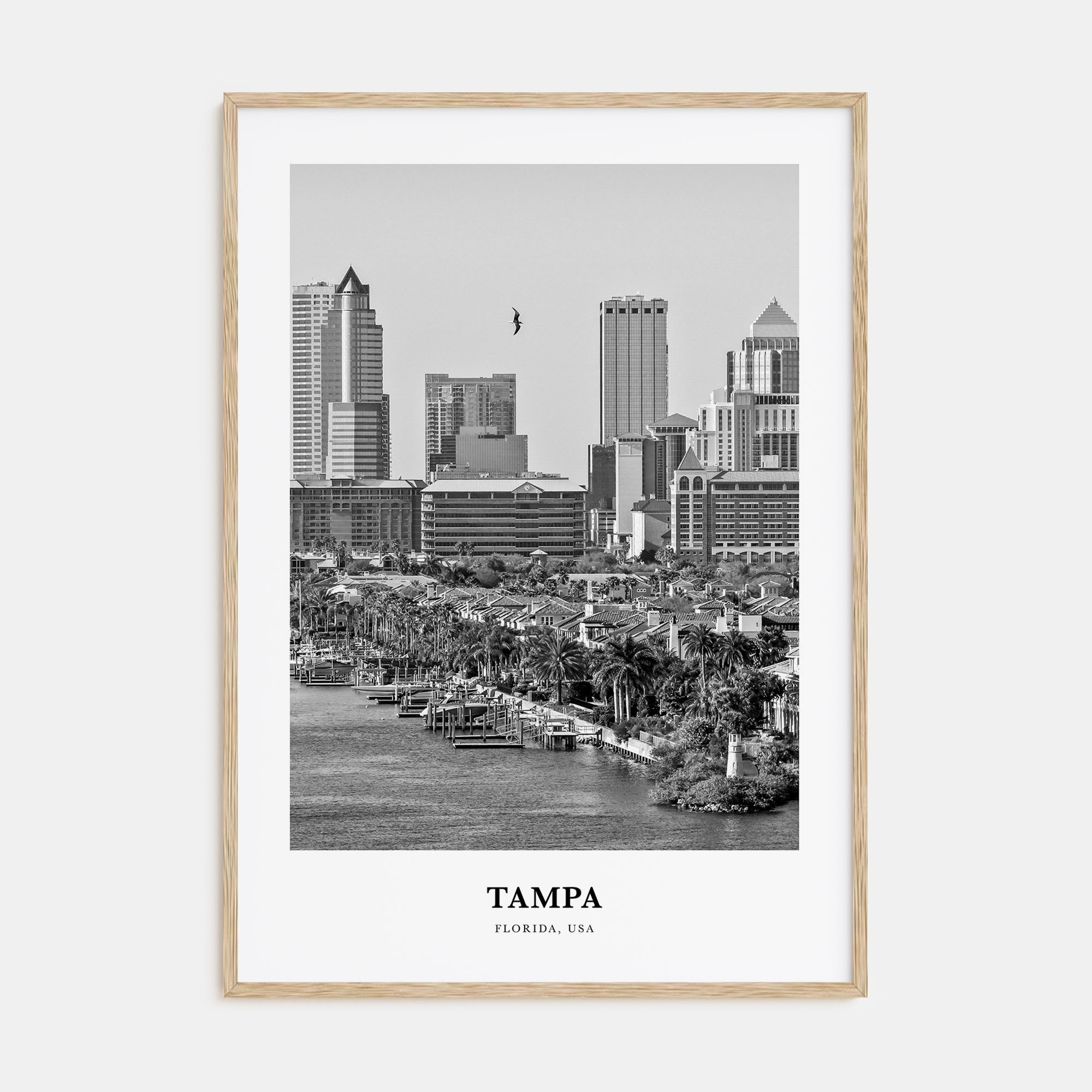 Tampa Portrait B&W No 4 Poster