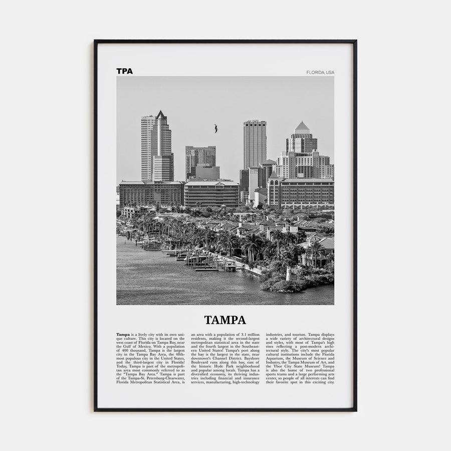 Tampa Travel B&W No 1 Poster