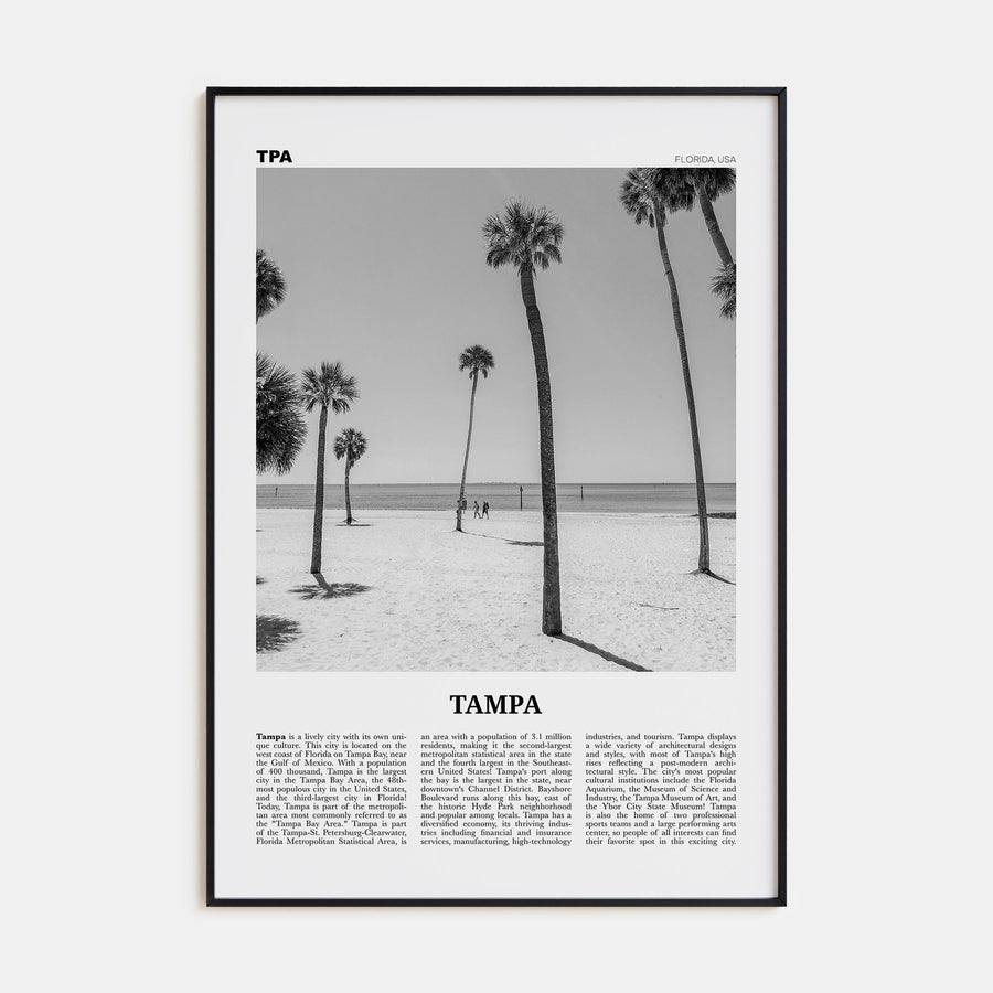 Tampa Travel B&W No 2 Poster