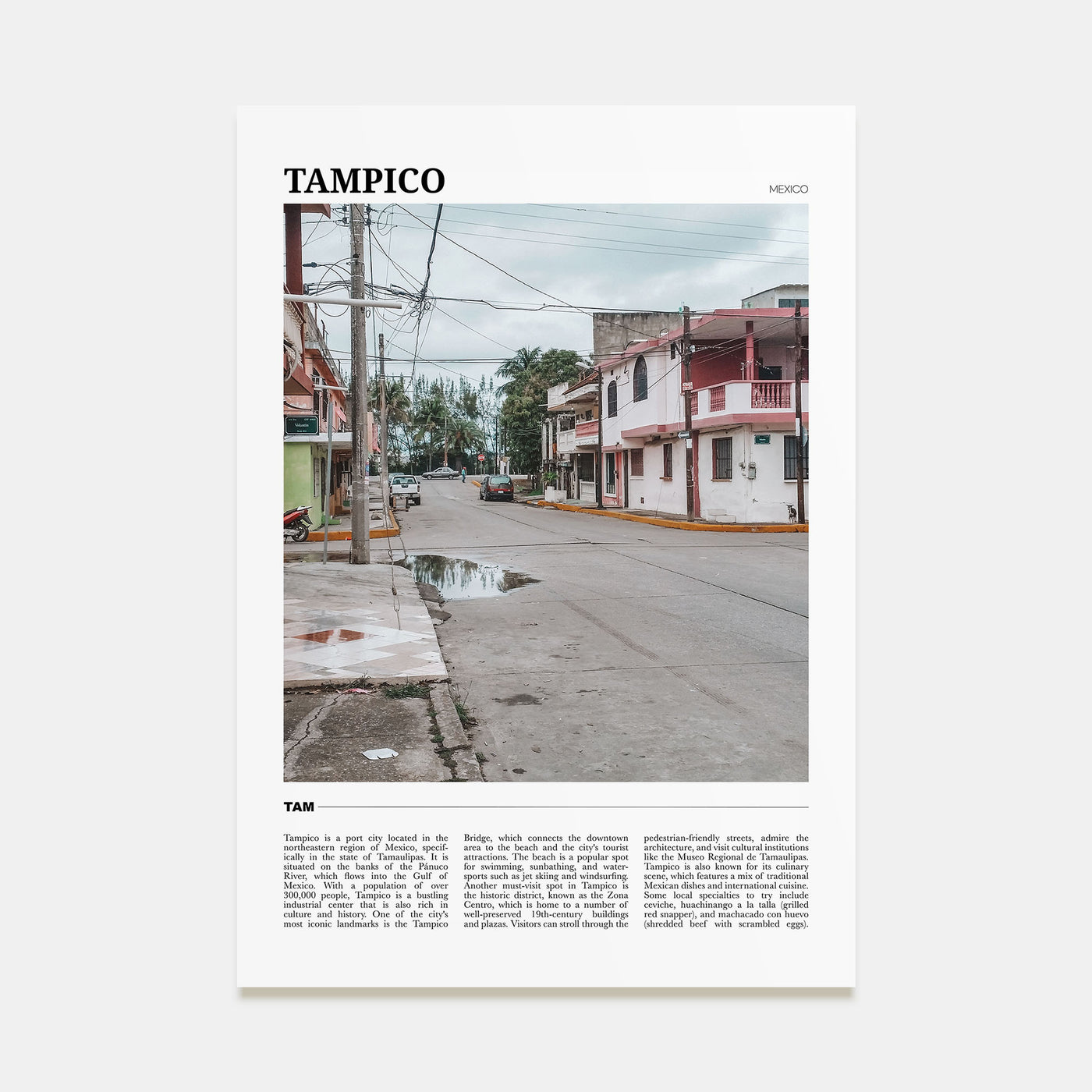 Tampico Travel Color Poster