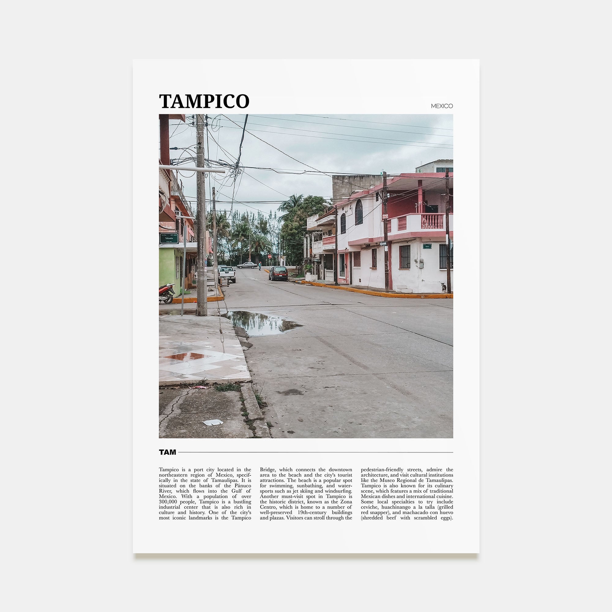 Tampico Travel Color Poster