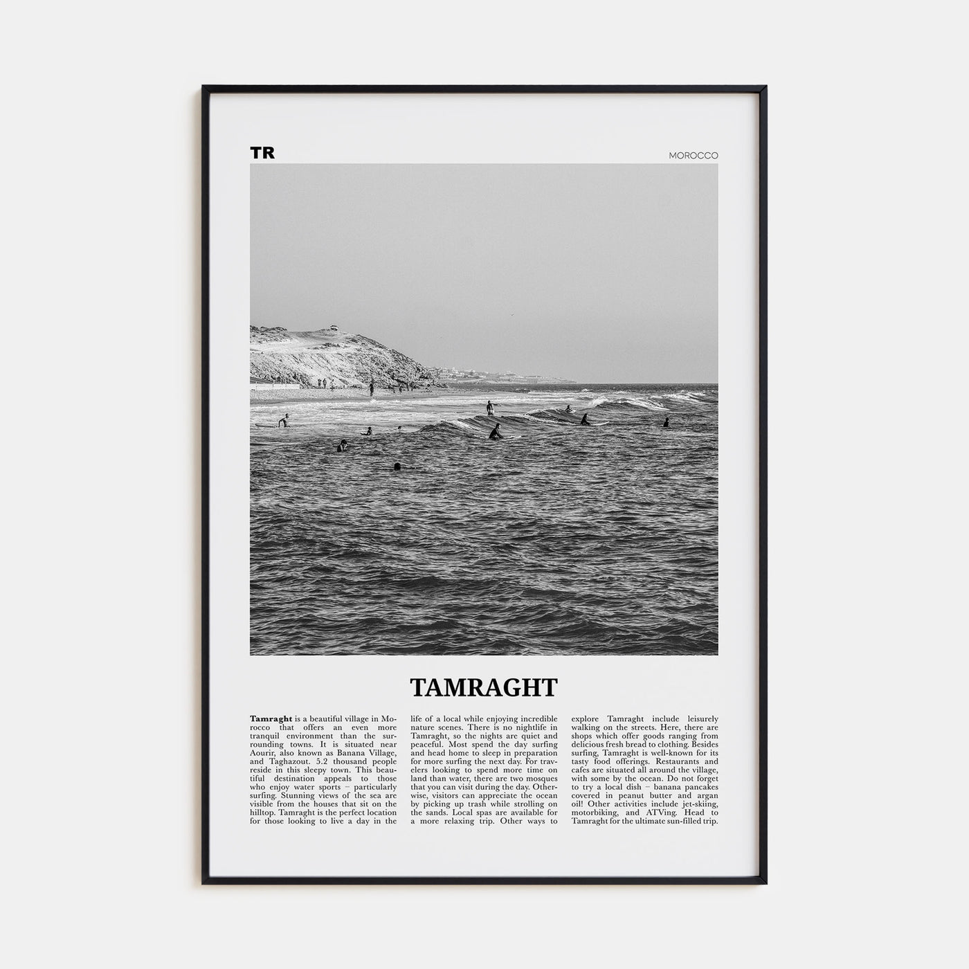 Tamraght Travel B&W Poster