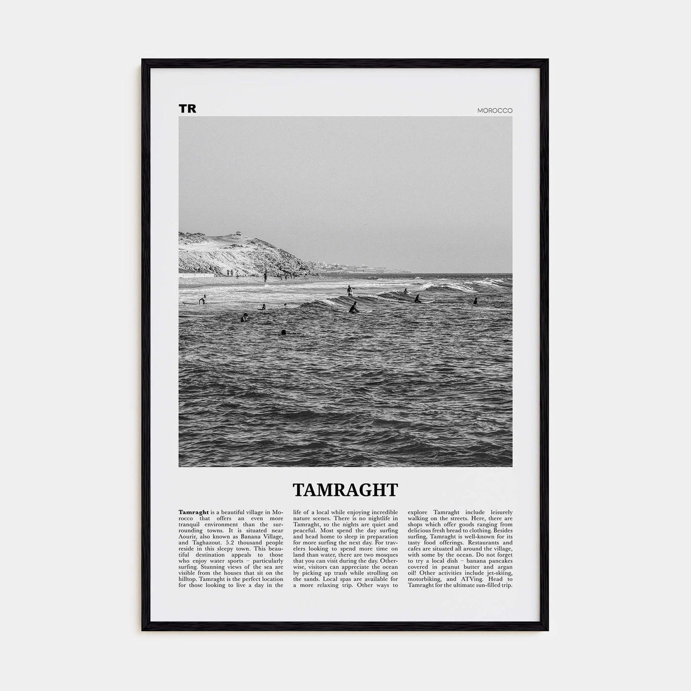 Tamraght Travel B&W Poster