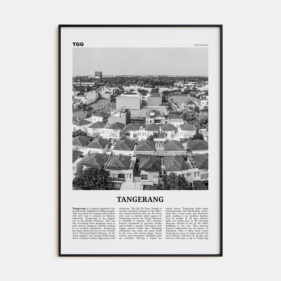 Tangerang Travel B&W Poster