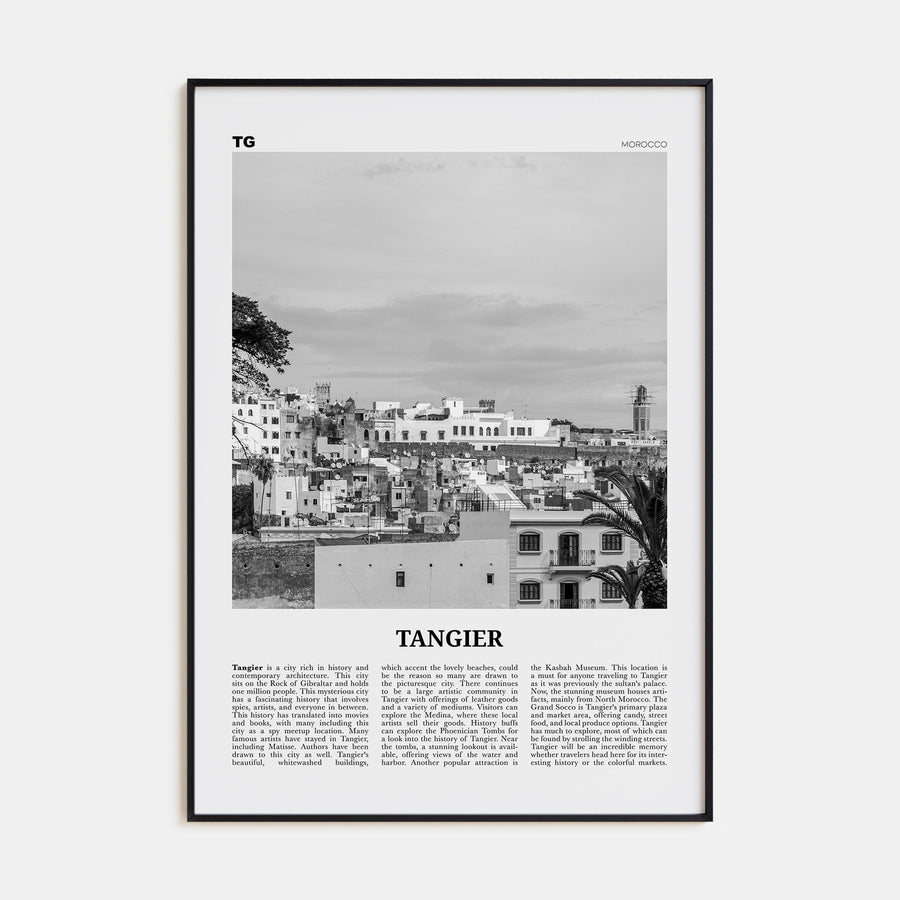 Tangier Travel B&W Poster