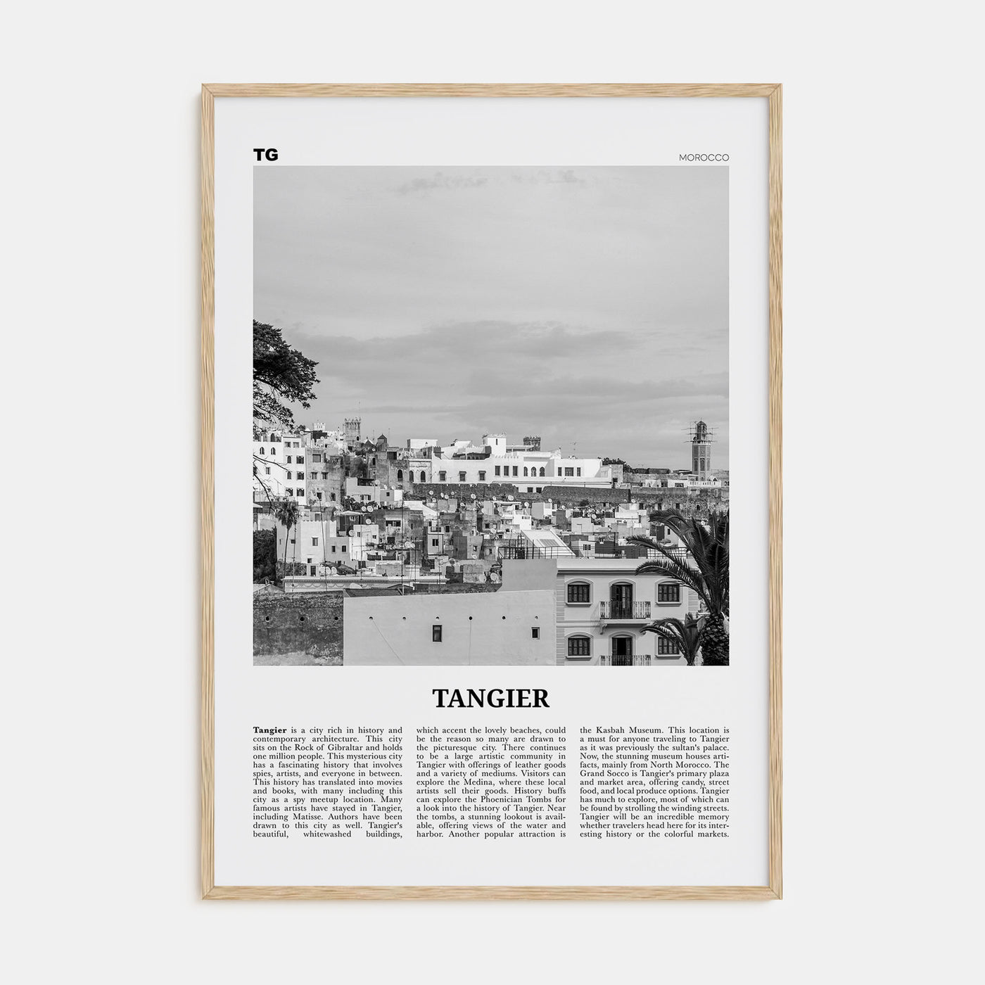 Tangier Travel B&W Poster