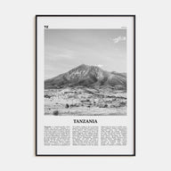Tanzania Travel B&W Poster