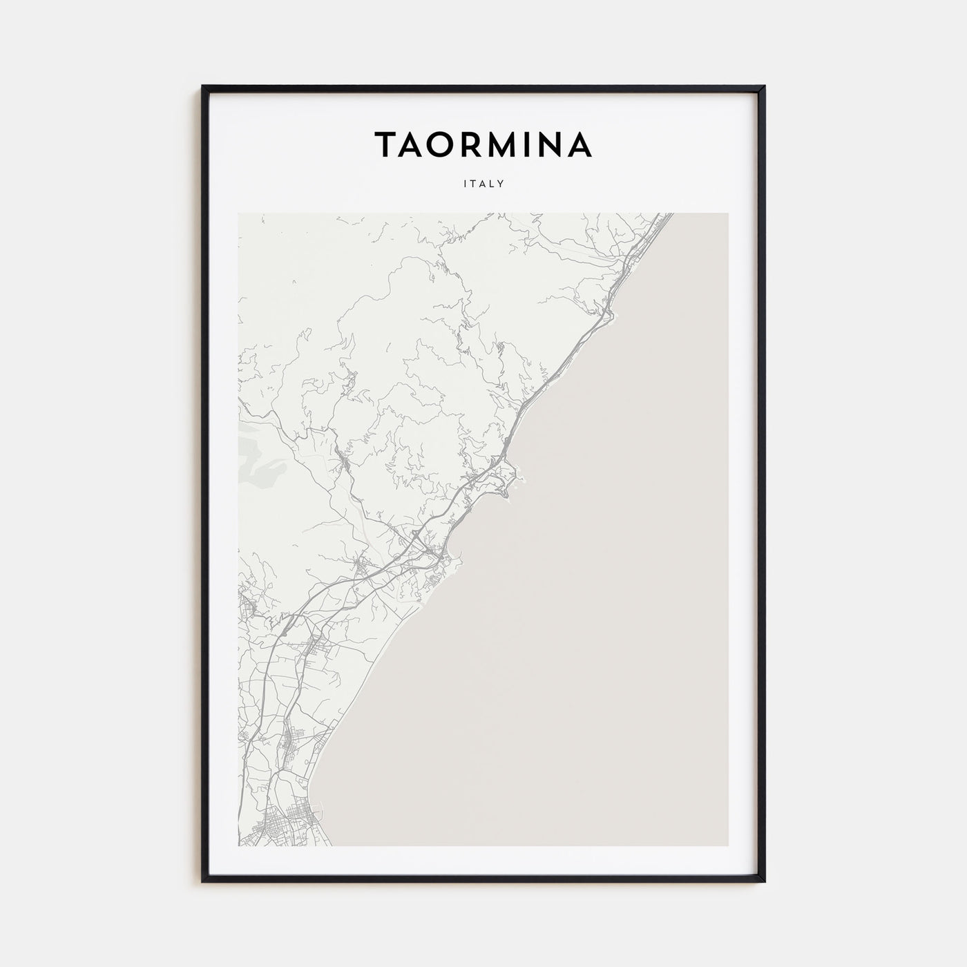 Taormina Map Portrait Poster