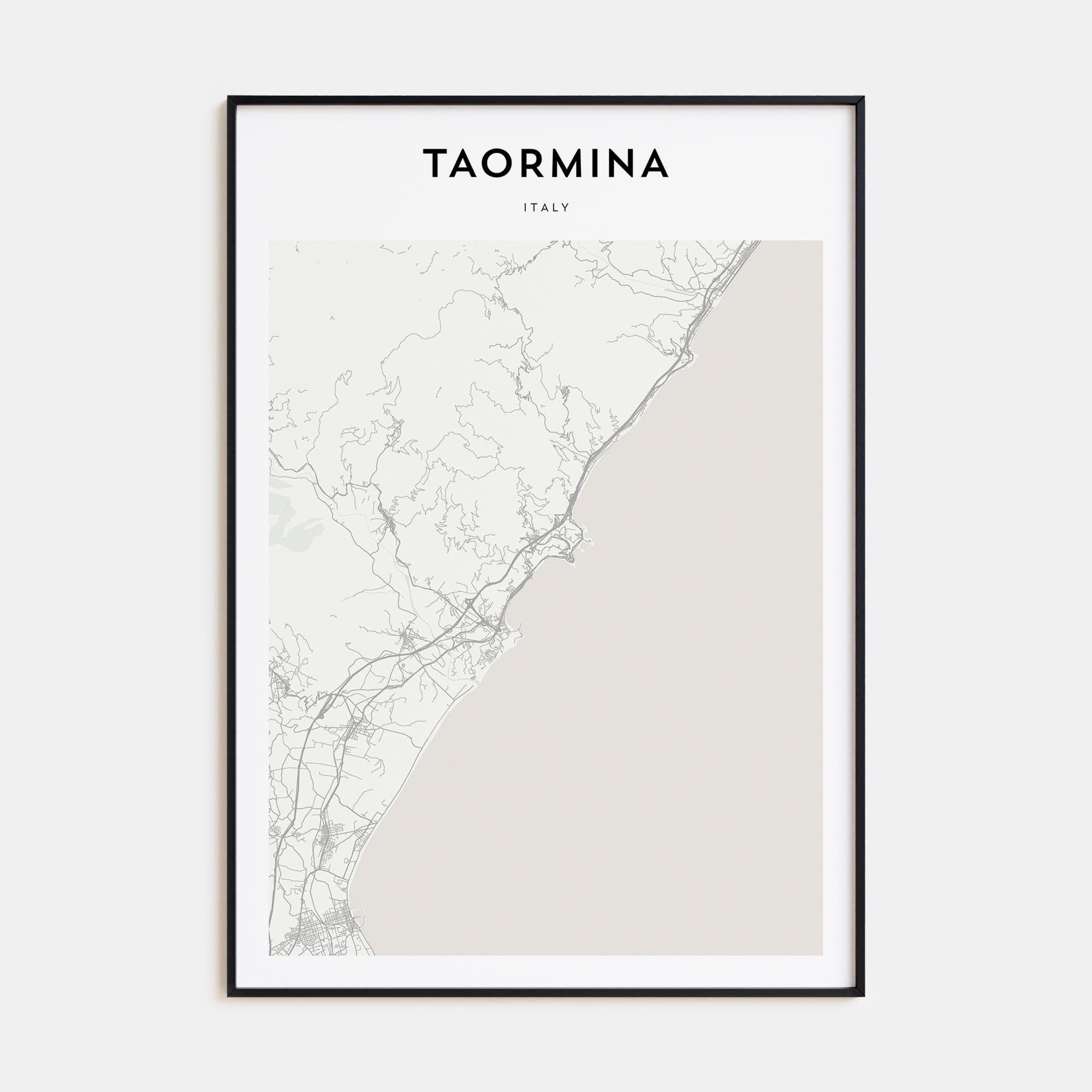 Taormina Map Portrait Poster