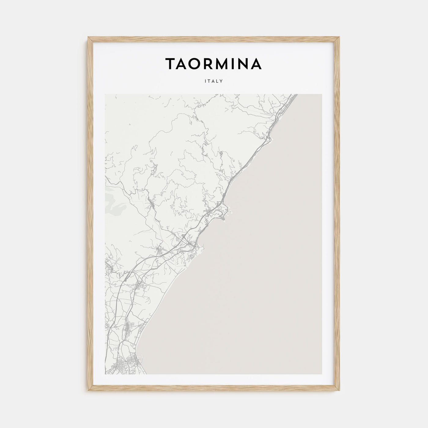 Taormina Map Portrait Poster