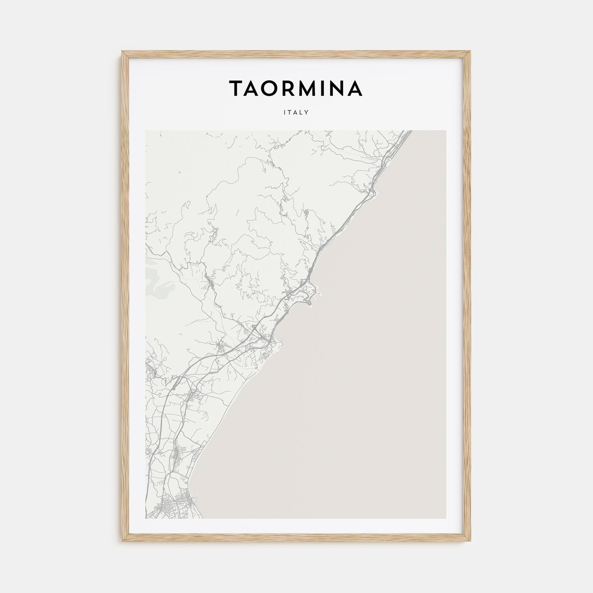 Taormina Map Portrait Poster
