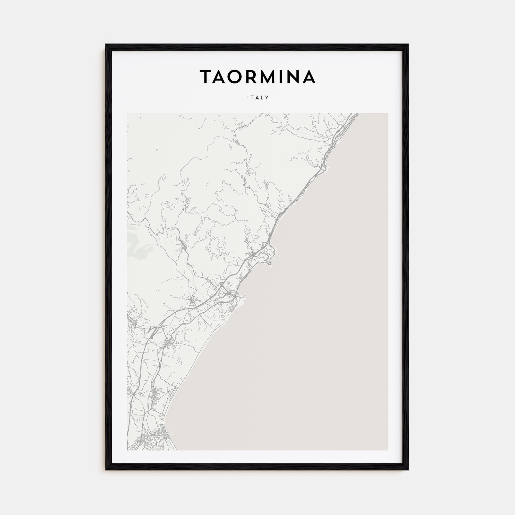 Taormina Map Portrait Poster