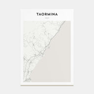 Taormina Map Portrait Poster
