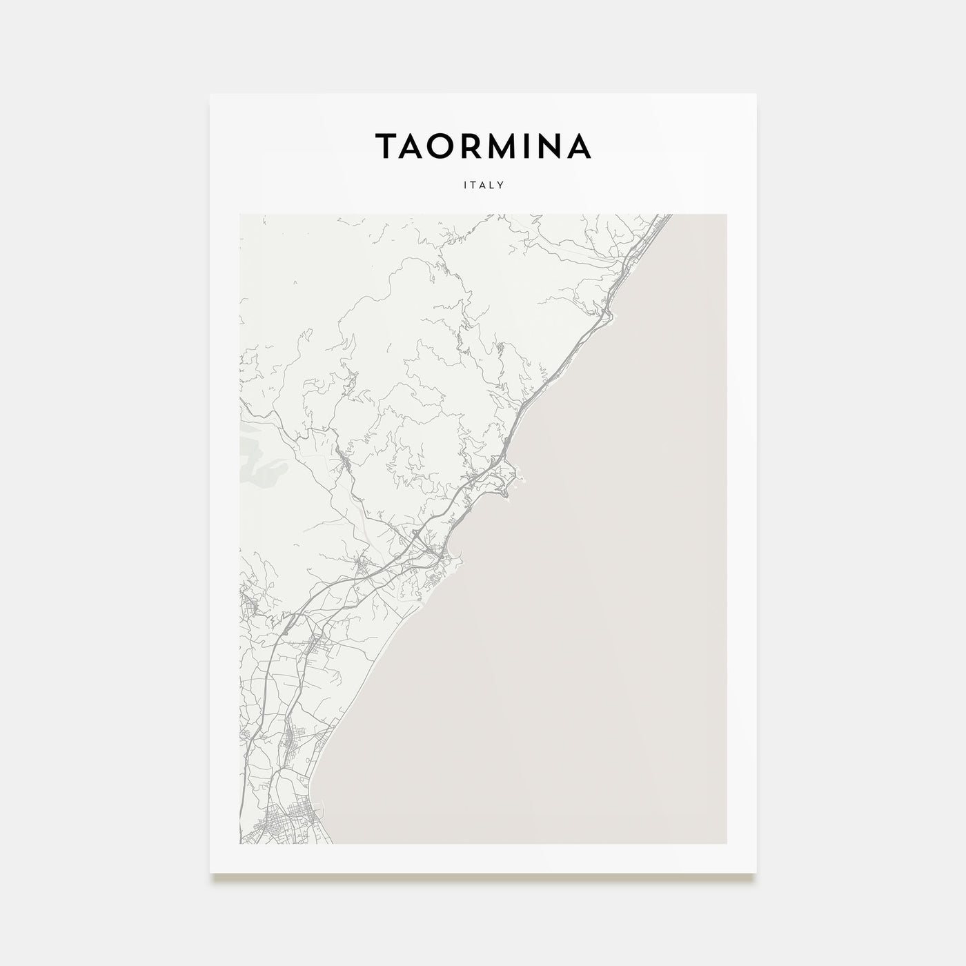 Taormina Map Portrait Poster