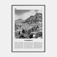 Taormina Travel B&W Poster