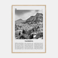 Taormina Travel B&W Poster