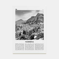 Taormina Travel B&W Poster