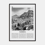 Taormina Travel B&W Poster