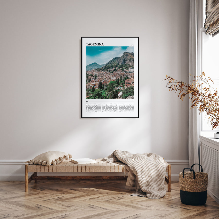 Taormina Travel Color Poster