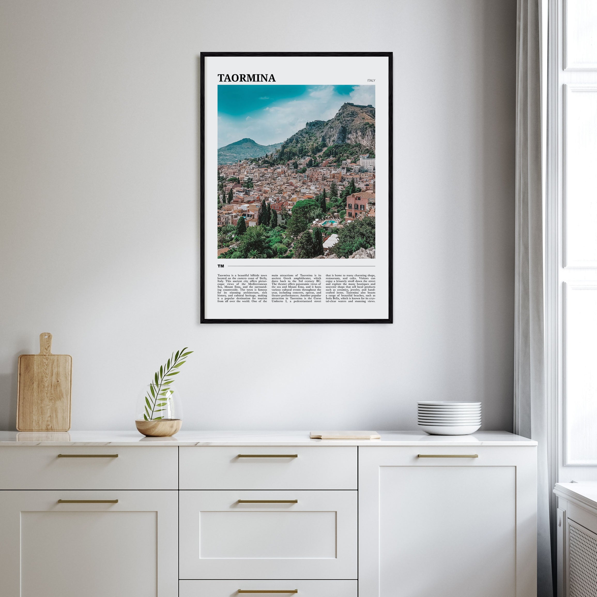 Taormina Travel Color Poster