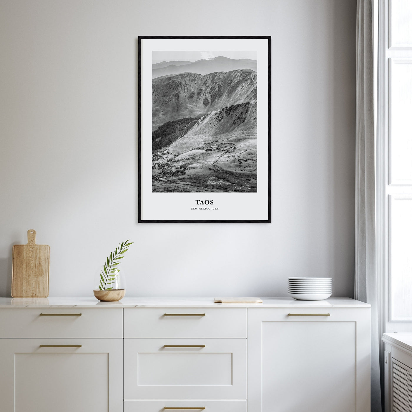 Taos Portrait B&W Poster