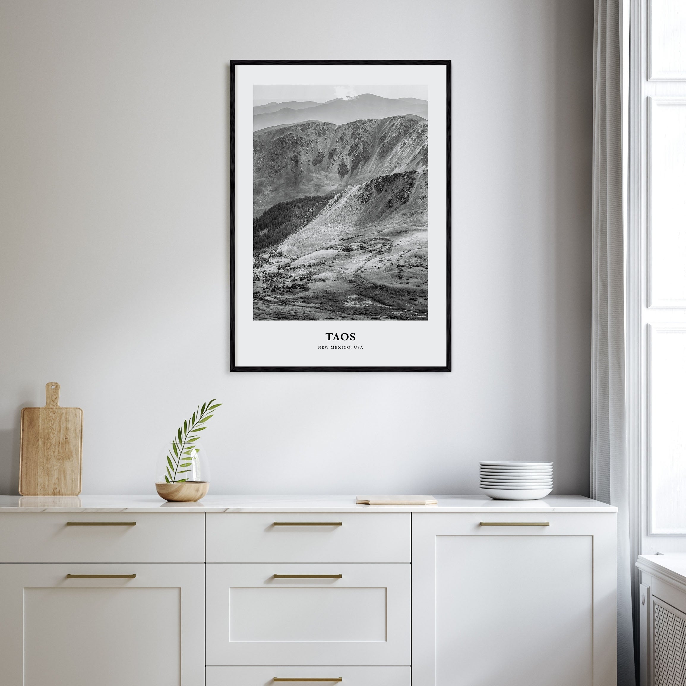 Taos Portrait B&W Poster