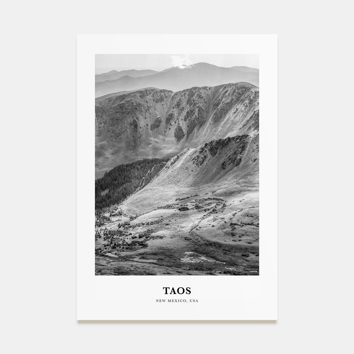 Taos Portrait B&W Poster