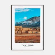 Taos Pueblo Portrait Color Poster