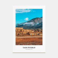 Taos Pueblo Portrait Color Poster