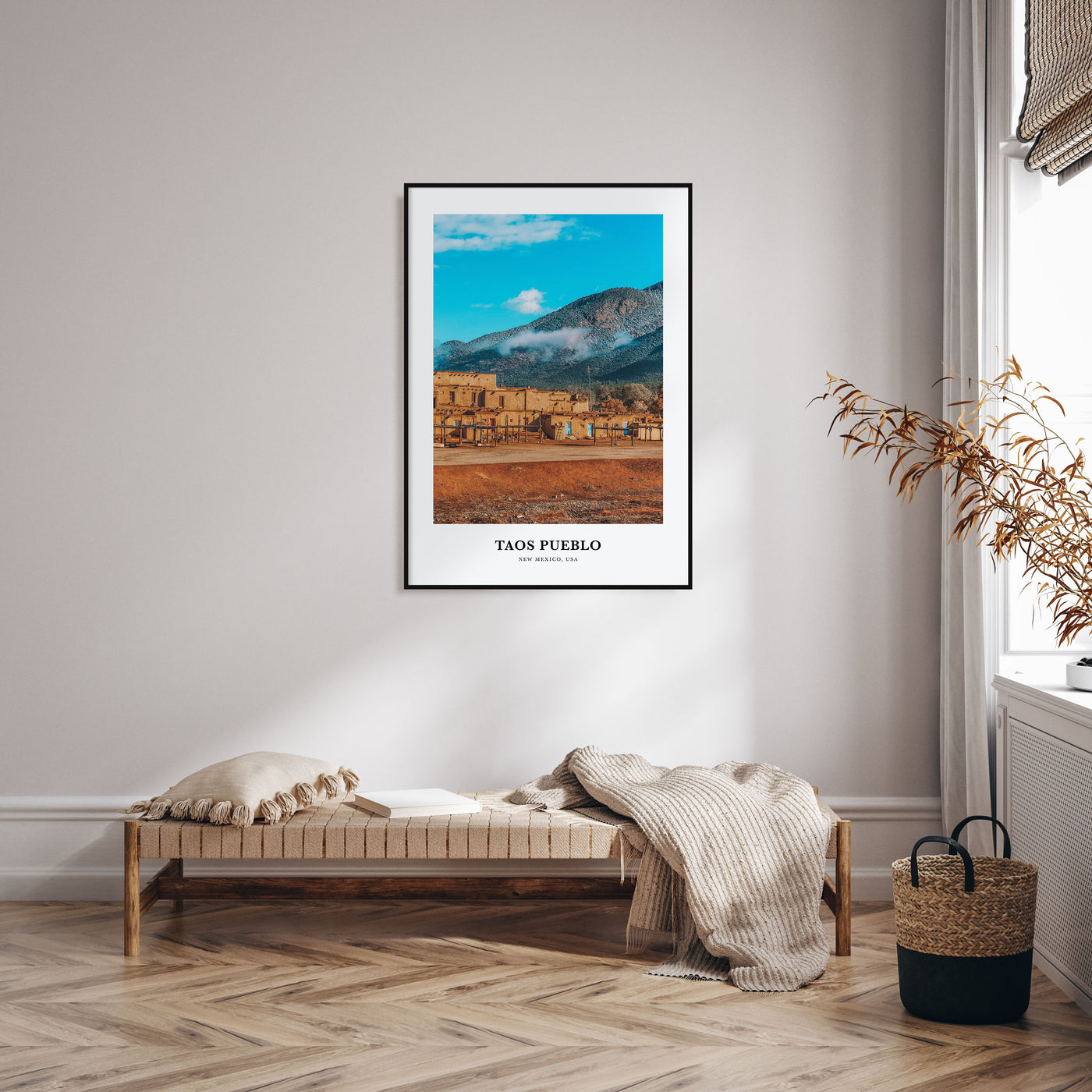 Taos Pueblo Portrait Color Poster