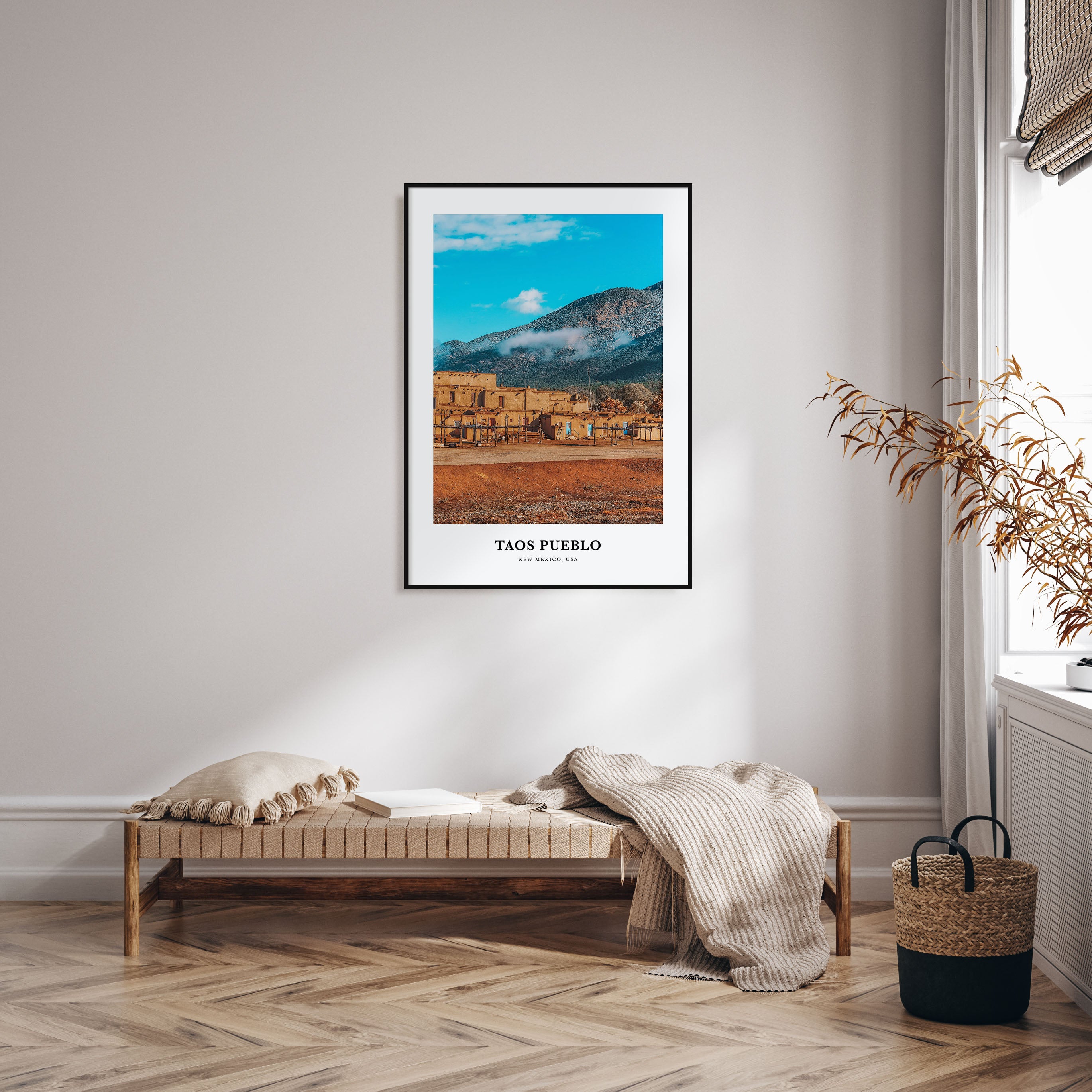 Taos Pueblo Portrait Color Poster