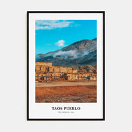 Taos Pueblo Portrait Color Poster