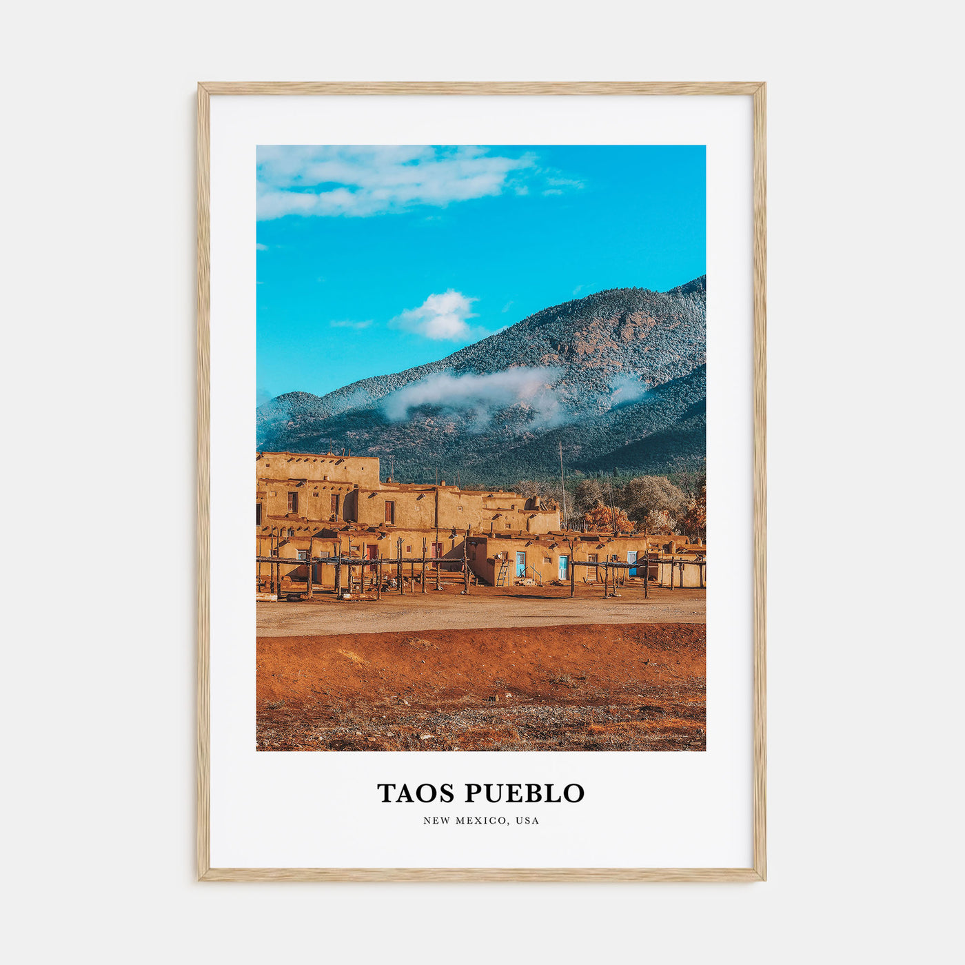 Taos Pueblo Portrait Color Poster