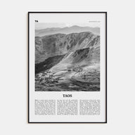 Taos Travel B&W Poster