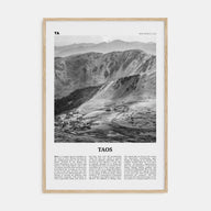 Taos Travel B&W Poster
