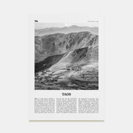 Taos Travel B&W Poster