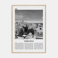 Tarragona Travel B&W Poster