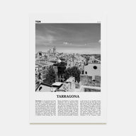 Tarragona Travel B&W Poster