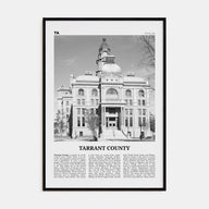 Tarrant County Travel B&W Poster