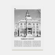 Tarrant County Travel B&W Poster