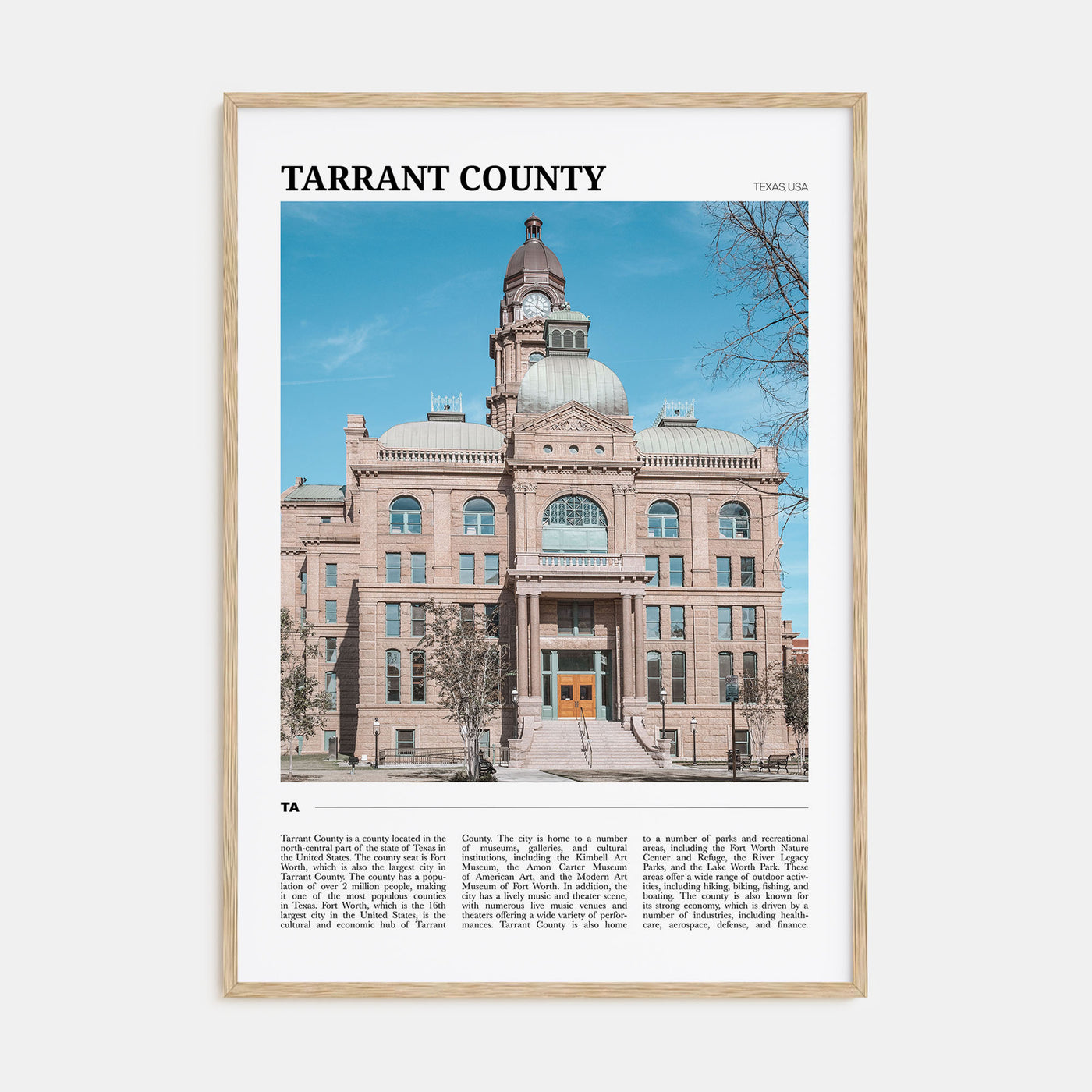 Tarrant County Travel Color Poster
