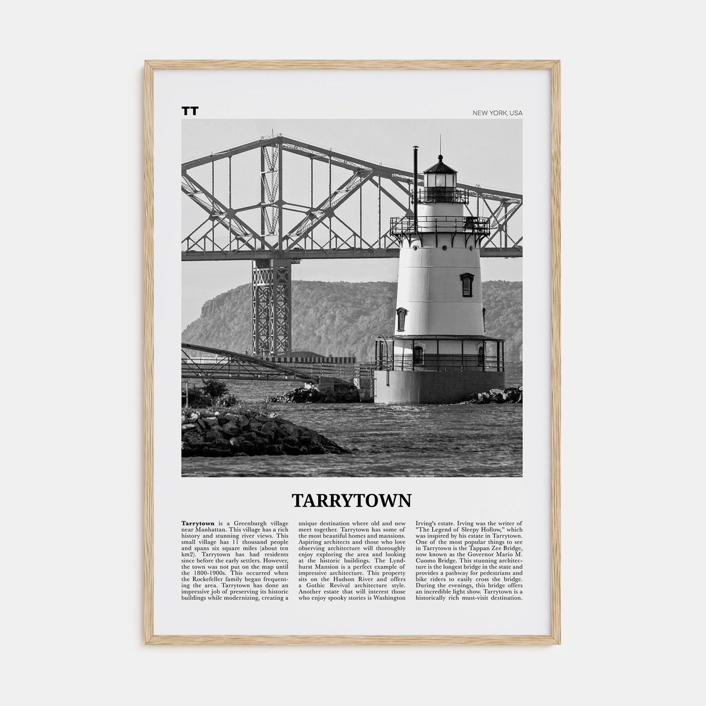 Tarrytown Travel B&W Poster