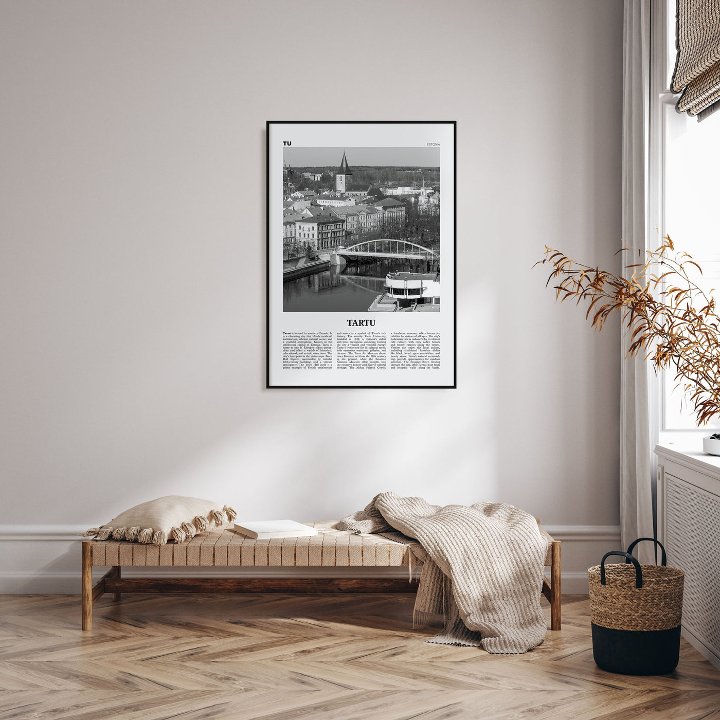 Tartu Travel B&W Poster