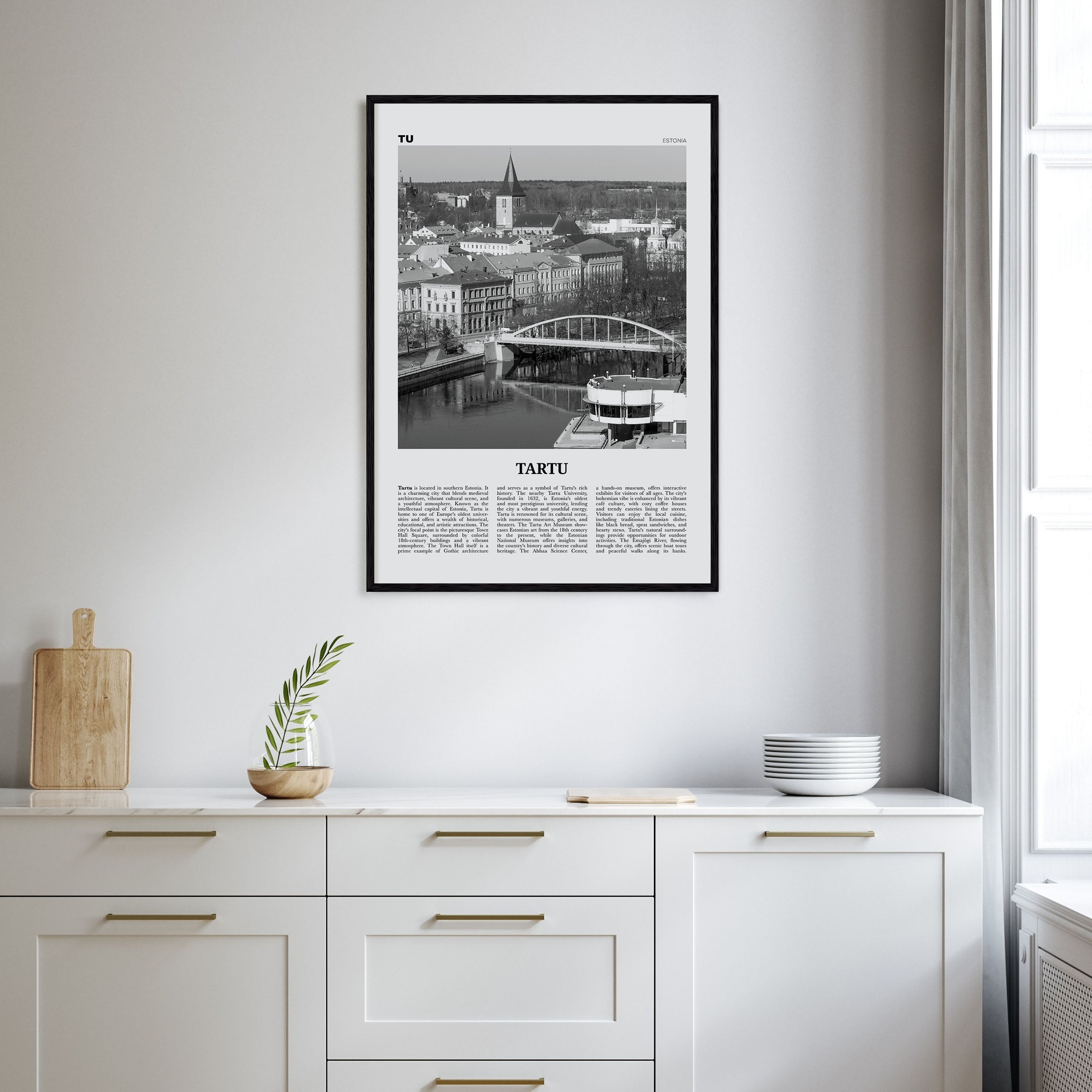 Tartu Travel B&W Poster