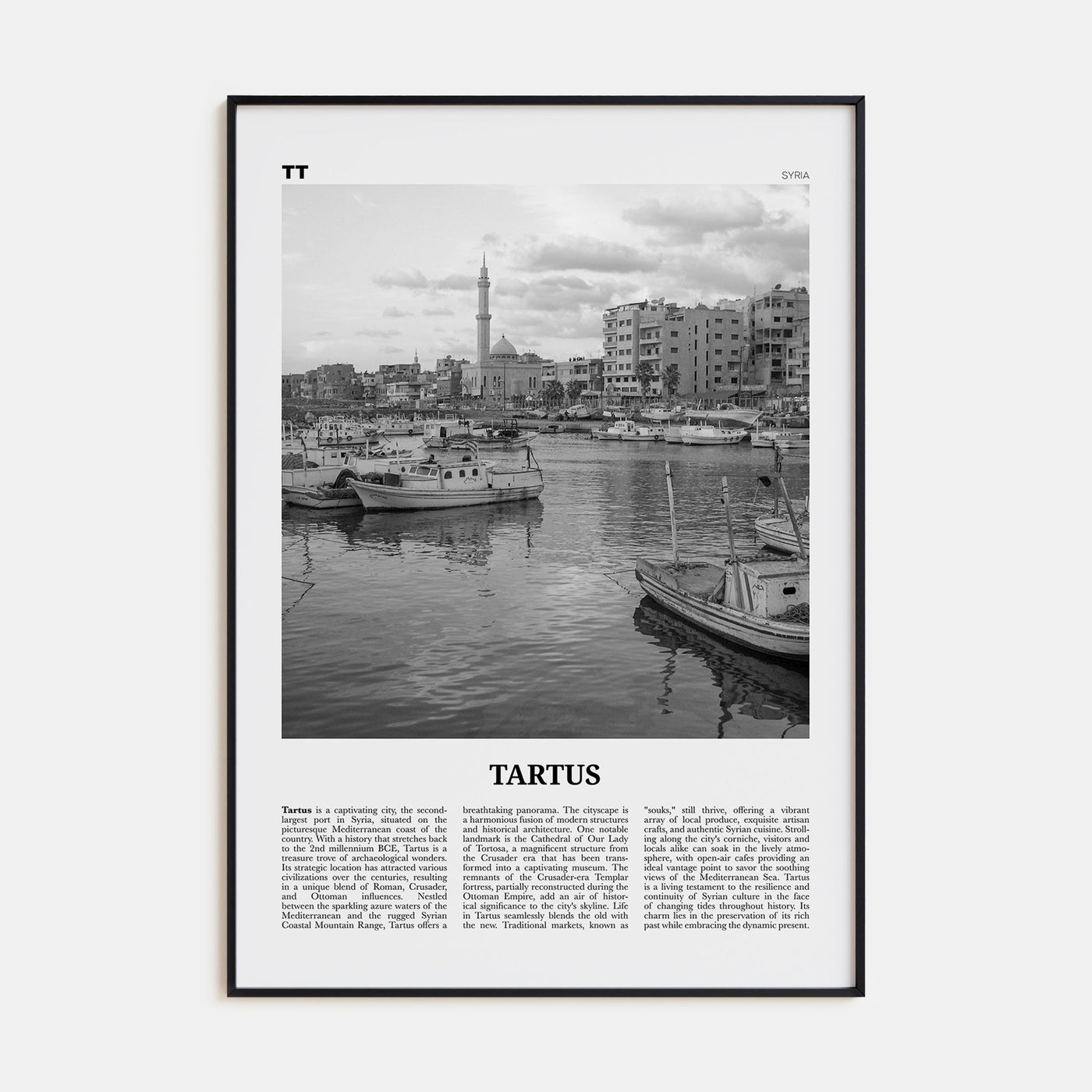 Tartus Travel B&W Poster