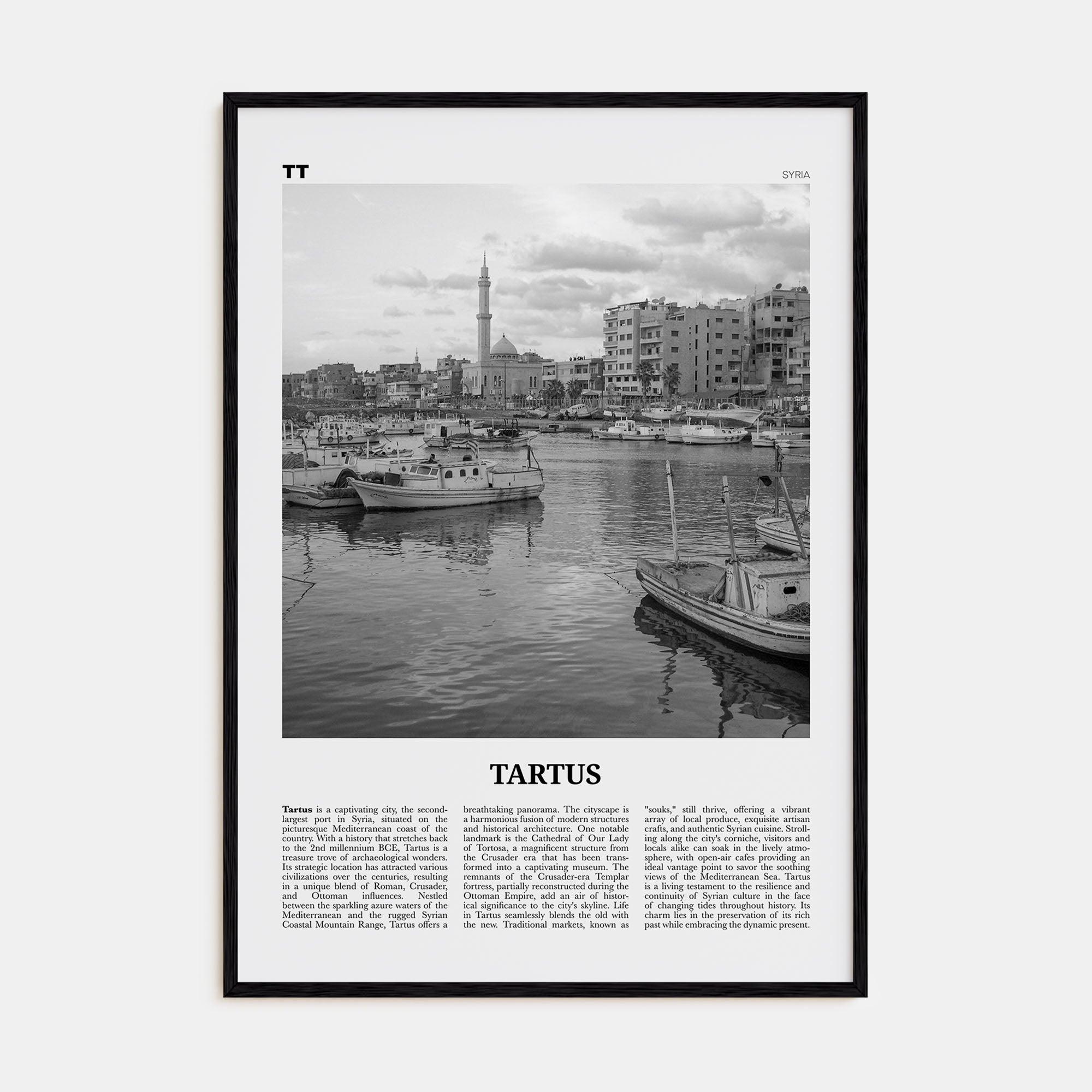 Tartus Travel B&W Poster