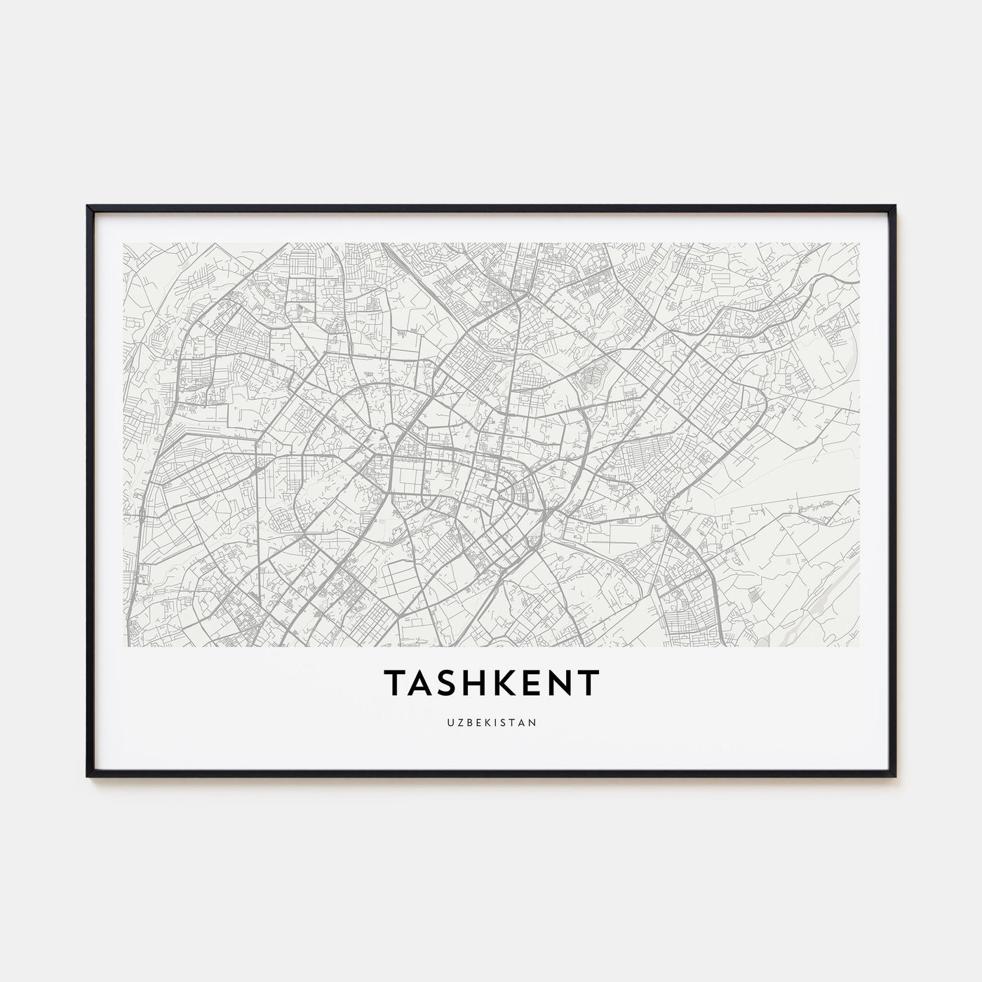 Tashkent Map Landscape Poster