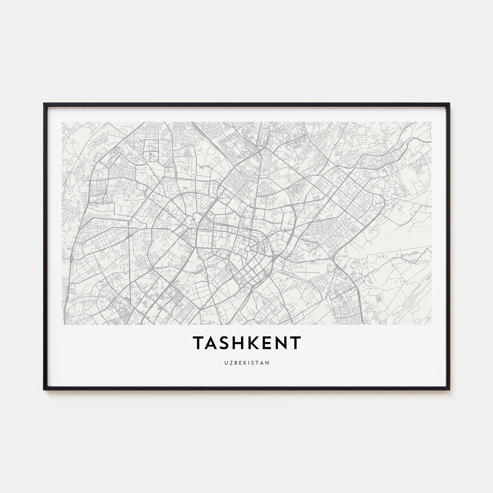 Tashkent Map Landscape Poster