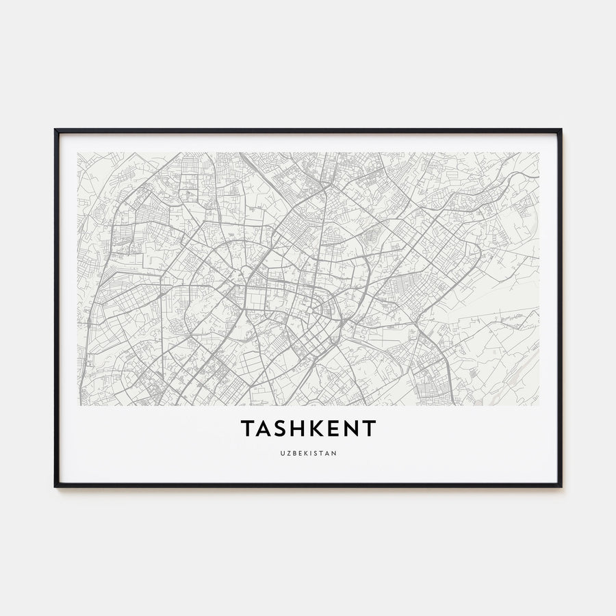 Tashkent Map Landscape Poster